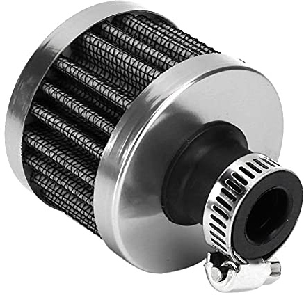 Filtre à air,Akozon 25mm 1in Mini Froid Reniflard Carter Turbo Ventilateur filtre d'admission d'air pour Voiture Moto(argent)