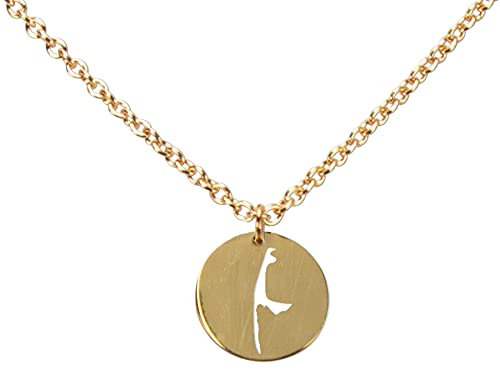 DAHEIM Halskette Sylt - filigrane Kette für Damen und Frauen, Heimat-Schmuck aus Edelstahl (vergoldet) DHK279