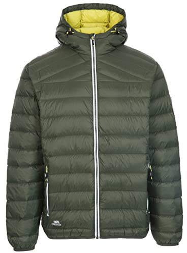 Trespass Mens Down Jacket Lightweight Hooded Padded Jacket Packaway Coat Whitman II