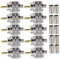 TUOLNK UHF PL-259 Male Connector 10 Pack PL259 Male Plug Crimp Coax Adapter SO239 Coaxial Connector for 4D-FB Coaxial Cable Compatible with CB Ham Radio Antenna