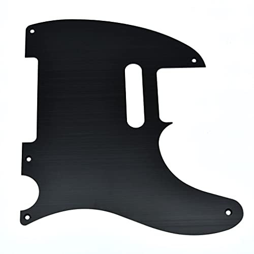 KAISH Pickguard TL Pickguard aus eloxiertem Aluminium, 5 Löcher, für USA/Mexiko, Telecaster, Schwarz