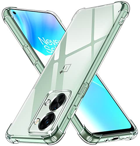 ivoler Klar Silikon Hülle für OnePlus Nord 2T mit Stoßfest Schutzecken, Dünne Weiche Transparent Schutzhülle Flexible TPU Durchsichtige Handyhülle Kratzfest Case Cover