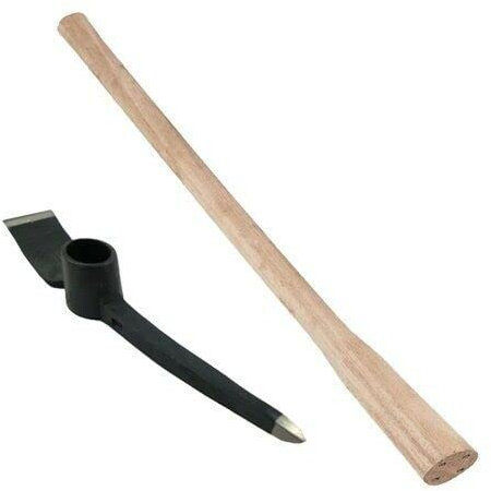 Heavy Duty Mattock | 5 or 7lb Head | Fibreglass or Hardwood Shaft (5lb Pick Mattock Head with Hardwood 36 90cm Handle Shaft Garden Pick Axe)
