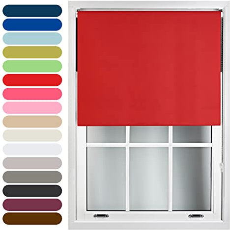 Verdunkelungsrollo trimmbar Rot bis 230 x 210 cm