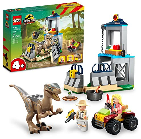 Lego Jurassic World 76957 - Escape del Velociraptor (137 Piezas)