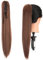 Gairyan 54cm Pferdeschwanz Haarteil Zopf Extensions Lang Glatt Klammer Claw Clip in Ponytail Extensions Synthetik Haare Extensions Gerade Haarteil Haarverlängerung für Frauen (Dunkel Auburn)