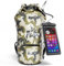 Earth Pak Dry Bag – Wasserdichter Packsack mit Reißverschluss Tasche, Schultergurt und wasserfester Handyhülle – Ideal beim Kajak Fahren, Camping, Angeln, Bootfahren und Rafting (Tarnung, 30L)