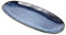 Keramik Servierplatte Oval - Japanisches Sushi Tablett Für Fisch, Snacks Und Vorspeisen - Großes Geschirr Für Restaurant, Hotel Und Zuhause - 34 X 16 Cm - Blau