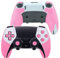 Controller Griff für PS5,Textured Skin Kit, für PS5DualSense/Edge rutschfest, schweißabsorbierend Controller Griffe, Knöpfe (Normal-Fluoreszierendes Rosa, PS5Edge)