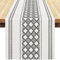Tischläufer Boho Tischläufer Modern Wohnzimmer Rechteckige Grau Tischläufer Frühling Gestreifte Karo Muster für Küche Vintage Bauernhaus böhmische Hochzeit Dekor, Tischläufer Leinen 40x140cm