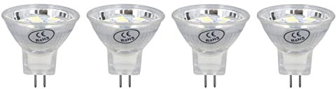 Qcwwy Leistungsstarkes Werkzeug: 4 x MR11 3 W 300 LED-Leuchtmittel für Landschaftslampe, großer Abstrahlwinkel, energiesparend, geeignet für Verschiedene Arten von Lampen.