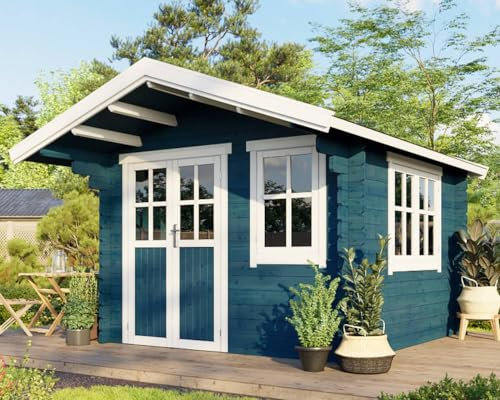 Gartenhaus Gerätehaus Holzhaus Blockhaus Schuppen 3x3 m 35mm