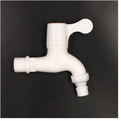 1/2 oder 3/4 Zoll PVC-Wasserhahn zur Wandmontage, weißer, schneller Wasserhahn, Waschmaschine, Heimersatz (Color : 1-2 inch)