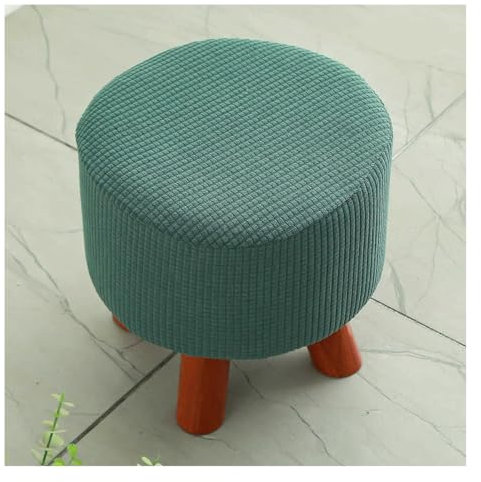 moismk Hockerbezug Rund Fußhocker Bezug Ottomane Rund Schonbezug Stretch Husse für Fußhocker Ottomanischer Hocker-Bezug Überzug Hocker Protector Waschbar(#13)