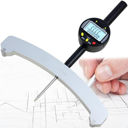 ExoticaBlend High Accuracy Digital Radius Gauge, High Accuracy Digital Radius Gauge Measurement Indicator Tool, Measuring Radius 450 mm - 2500 mm, with Data Transfer Function