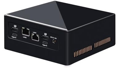 PeeliCeeli Mini PC Core i5 1235U, 10 Kerne 4.4 GHz, Klein Büro PC Desktop Computer Win11 Pro, Dual i226V 2.5GbE LAN, DDR5 64GB RAM 2TB M.2 NVMe SSD, WiFi6 BT5.2, 8K 4 Display