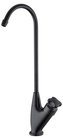 YWJFSA Filtration Eau Robinet, Robinet Evier de Cuisine, Robinet D'Évier de Cuisine À Levier Unique, Rotation À 360 °,Noir