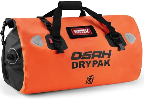 OSAH DRYPAK wasserdichte Rucksack Dry Bag – Wasserfeste Reisetasche Seesack, Rolltop, Großem Stauraum, Vielseitige wasserdichte Tasche für Camping, Motorrad, Bootfahren, Kajak, SUP, Strand und Angeln