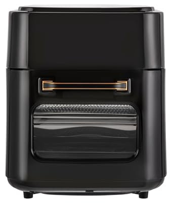 FENNNDS Heißluftfritteuse Airfryer 15 Liter Air Fryer mit Sichtfenster & LED-Touchscreen, 6 Programme, Fritteuse ohne Öl, Grillen, Backen, Braten, Spülmaschinenfest, max 200°C, Schwarz