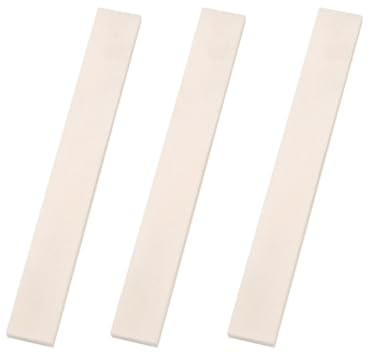 RuiJOTWAT 3PCS Blank & Uncut Guitar Bridge Saddles 80x3x10mm for Acoustic & Classical & Cigar Guitar Part Replacement