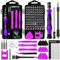 Zeawavsl Jeu De Tournevis De PréCision 122 En 1 (Avec Petite Brosse) – Kit D'Outils De RéParation De TéLéPhone Portable Pour Smartphones, Tablettes, Ordinateurs Portables, Lunettes (Purple)