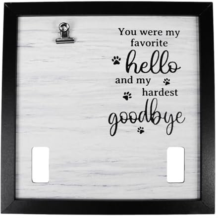 VOANZO Holz Memorial Haustier Fotorahmen Katze und Hund Fotorahmen Haustier Kragen Rahmen Souvenir verloren Haustier Ornamente Haustier Erinnerung