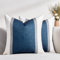 Kissenbezug 40x40 Sofakissen Dekokissen Baumwolle Leinen Kissenhülle Streifen Dekorative Kissenbezug Blau Patchwork Couch für Sofa Büro Couch Schlafzimmer Wohnzimmer
