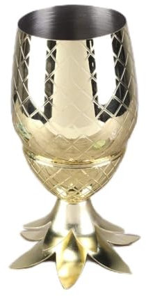 Edelstahl-Ananas-Cocktail-Shaker-Becher – Molekulares Cocktailglas von Mixologist – Goldener Ananas-Metall-Getränkebecher Zum Schütteln und Servieren