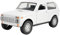 YRXIAO Modellbausatz Auto 1:18 Für Lada NIVA Klassische Auto Modell Legierung Auto Druck Druck Metall Spielzeug Fahrzeuge Sound Und Licht Modell Für Wohndekorationen(White)