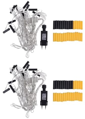 GNURBDILFO 2X Eliminatore di Batterie AA 10 nel 1 Sostituisci Batterie AA Adattatore di Alimentazione Spina UE