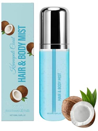 Süßem Kokosmilch Vanille Haar & Körper Spray - Pflegendes Duftspray für Frauen und Männer, Langzeitparfüm mit Feuchtigkeitspflege für Haut & Haare (1, 1 pc)