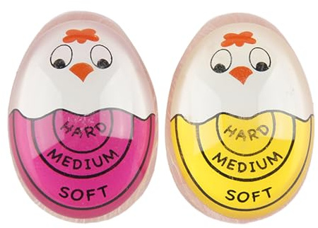 Wellrun Colour Changing Egg Timer,Easy to Read and Use Kitchen Egg Cooking Timer,Reusable Boiled Eggs Tool for Soft Medium Hard Eggs