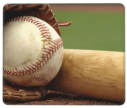 Verschleißfest Gaming Mauspad Baseball 25X30Cm, Mauspads Weich Tischunterlage Für Tastatur Büro Pc