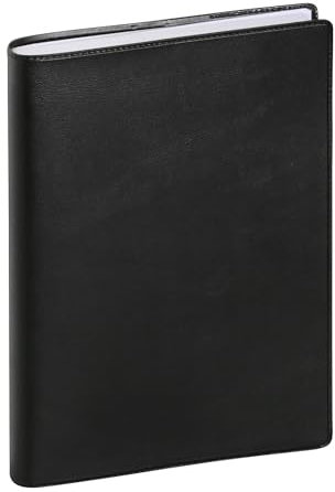 Exacompta - 174121E – Tageskalender für Büro, 17 Barbara – 12 x 17 cm – Januar bis Dezember 2025 – Farbe Schwarz