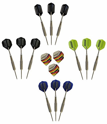 McDart 12 Stück Steeldarts + 1 Satz Flights