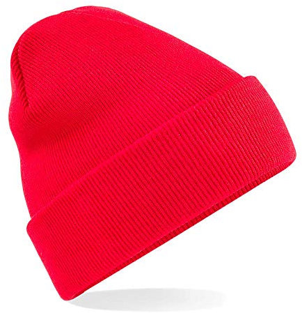 Beechfield Knitted Hat, Bright Red, One Size one size,Bright Red