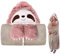 Tragbare Decke Faultier Sofadecke Faultier Kuscheldecke Flauschig Kuscheldecke Mit Ärmeln Faultier Geschenk Für Frauen Decken Hoodie Damen, Oversize Hoodie Decke Pullover, Gemütliche Sherpa-Decke