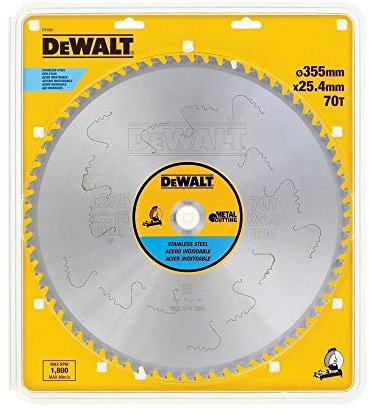 DeWalt DT1921-QZ Lame de Scie Circulaire Stationnaire, 355mm x 25.4mm Argent