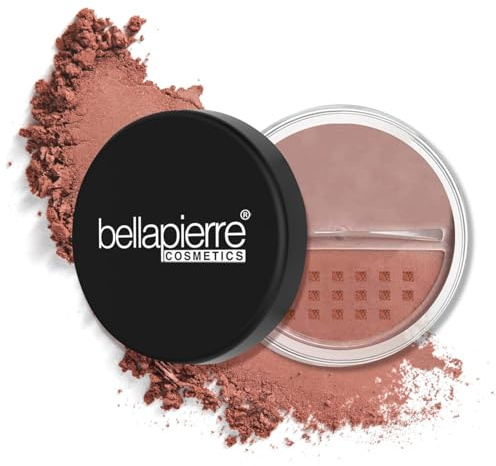 bellapierre Mineral Blush Warms Complexion for a Healthy Glow | Non-Toxic & Paraben Free | Hypoallergenic | Loose Powder – 4 Grams – Amaretto