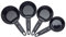 KitchenCraft Nesting Magnetic Set of 4 Measuring Cups, Measure Dry/Wet Ingredients for Cooking and Baking - Black