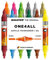 Molotow One4All Acrylic Twin Marker Main Kit 2 (Strichstärke 1,5 mm und 4,0 mm, hochdeckend und permanent, UV-beständig, für fast alle Untergründe) 12 Stück sortiert
