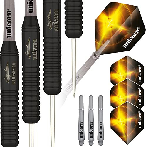 Unicorn Black Brass Gary Anderson Steel Dart, 24g
