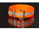 Angel for Pets MJH Reflex Halsung BioThane 25mm breit, verstellbar orange (55-61cm)