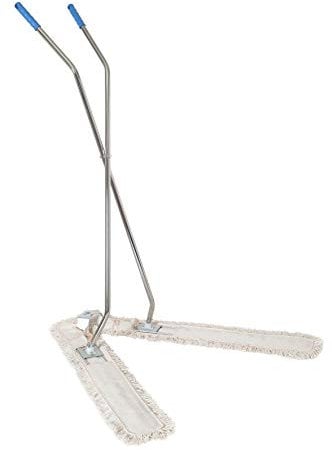 Apex Scopa a Forbice Professionale Industriale, Completa con Manici e Frange 100% Cotone, 105 x 40 x 140 cm
