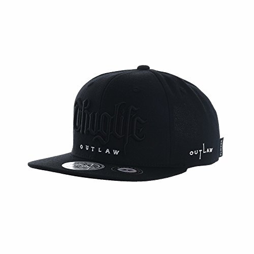 WITHMOONS Baseballmütze Mützen Caps Snapback Hat Thuglife Embroidery Hiphop Baseball Cap AL2862 (Black)