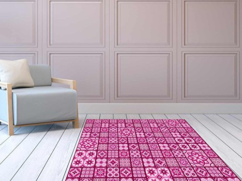 Pink PVC | verschiedene Maßnahmen | Teppichboden PVC | Boden Teppich Mosaik vinilico | Zuhause 95 x 120 cm