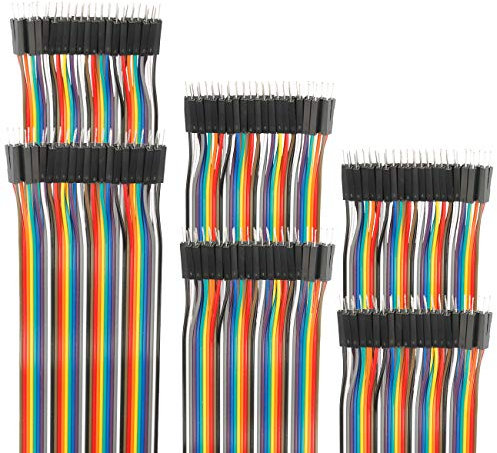 EDGELEC 120pcs 10cm Breadboard Jumper Wires Male to Male Multicolored Dupont Wire 3.9 inch 1pin-1pin 2.54mm Connector for DIY Arduino Raspberry PI 10 15 20 30 40 50 100cm Optional Ribbon Cables