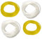 Queta 4pcs Tubi 1,2 m Tubo benzina Tubo Carburante (2 set trasparenti diametro 3 mm x 6 mm, 3 mm x 5 mm/2 set gialle diametro 2,5 mm x 5 mm, 2 mm x 3.5 mm) per Soffiatori decespugliatore Motoseghe