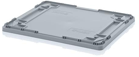 800 x 600 Euro Lid - Perfect for Euro Stacking Heavy Duty Plastic Storage Containers Boxes Crates GREY (800 x 600mm LID ONLY)