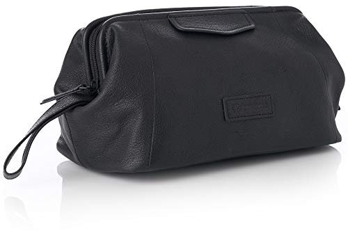 Alpine Swiss Lauter Kulturbeutel Echtleder Rasierset Dopp Kit Reiseetui